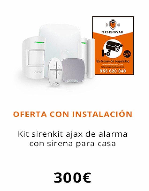 Instalamos tu alarma ajax gratis, con la compra del kit